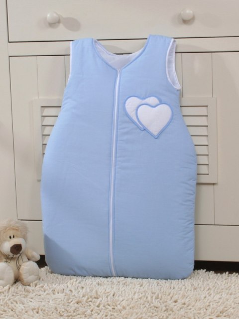 Śpiworek niemowlęcy- Serduszka niebieskie