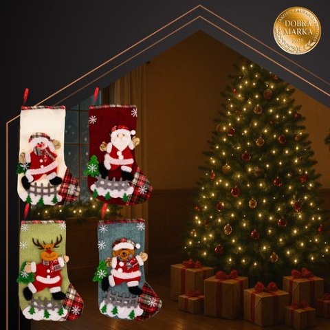 Skarpety świąteczne - ozdobne 4szt. Ruhhy 26467