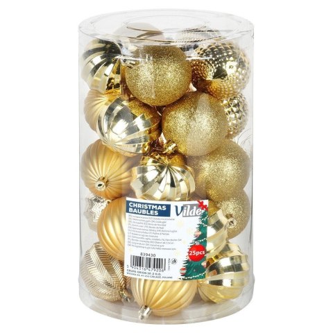 Bombki choinkowe nietłukące złote 6 cm 25 szt.