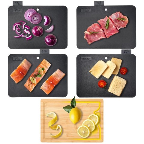 Deski do krojenia ze stojakiem 5 el.