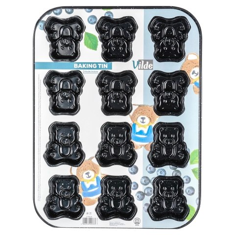 Forma do ciastek granitowa misie 35x26,5 cm