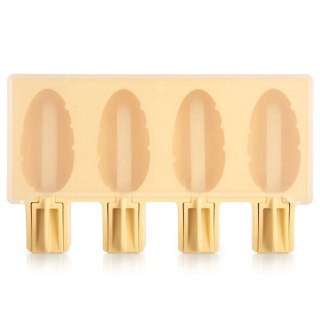 Forma do lodów silikonowa z pokrywką żółta