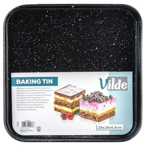 Forma do pieczenia rozpinana granitowa 28x28x6,8 cm