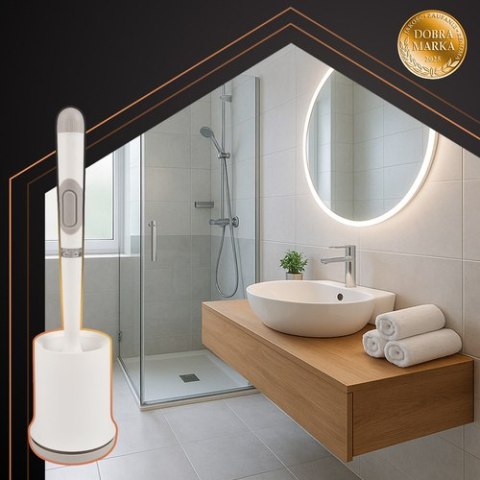 Szczotka silikonowa do łazienki biała Ruhhy 25881