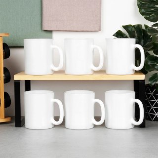 Kubki szklane białe 300 ml 6 szt.