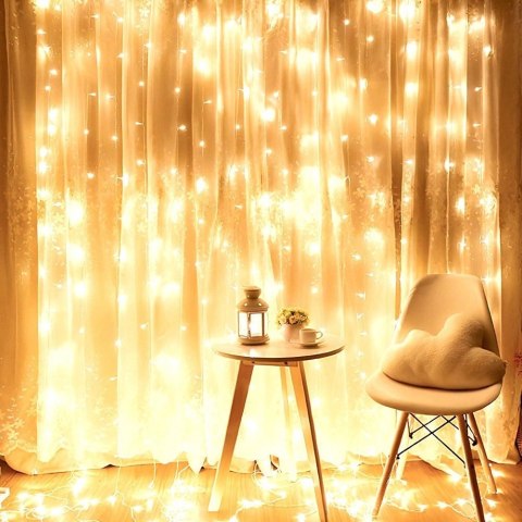 Kurtyna świetlna z pilotem 300 LED 3 m