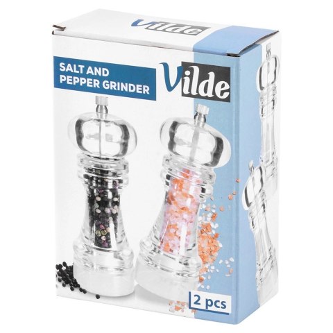 Młynek do pieprzu i soli akrylowy 16 cm 2 szt.