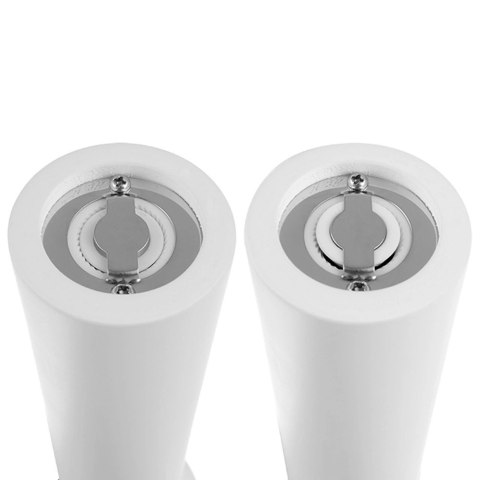 Młynek do pieprzu i soli drewniany biały 21,5 cm