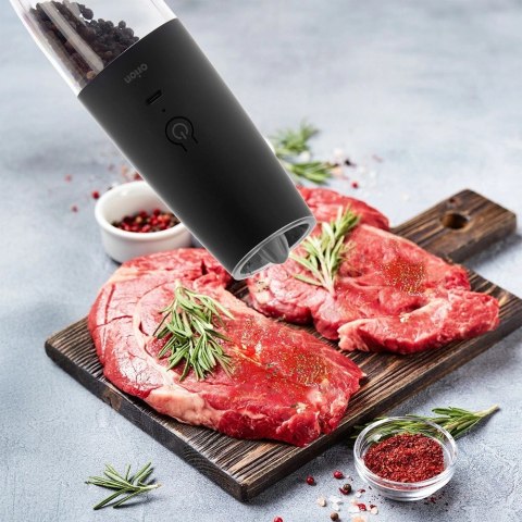 Młynek do pieprzu i soli elektryczny z ładowarką 20 cm