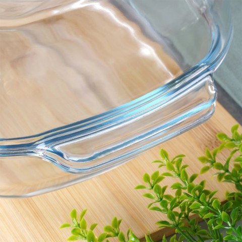 Naczynie żaroodporne z pokrywką szklane 3,1+2,6 l