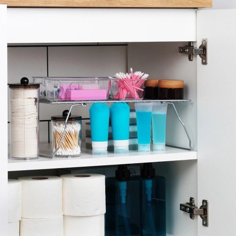 Półka kuchenna metalowa szara składana 37x21x13,5 cm