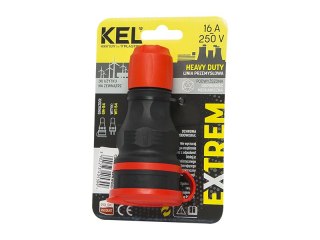 4092# Gniazdo gn-54 pojedyncze z uziemieniem czarno/czerwone hermetyczne ip54