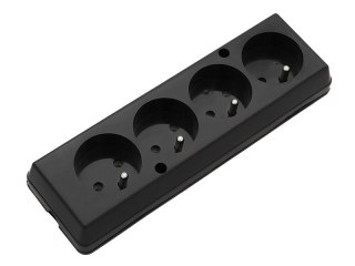 9548# Gniazdo gn-470 4-gniazda z uziemieniem czarne