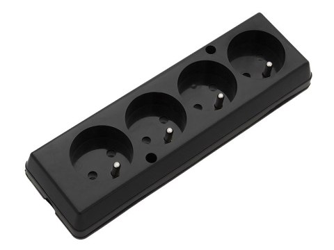 9548# Gniazdo gn-470 4-gniazda z uziemieniem czarne