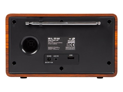 77-575# Radio przenośne kuchenne fm/dab+ blow rk5 bt czarno-brązowe