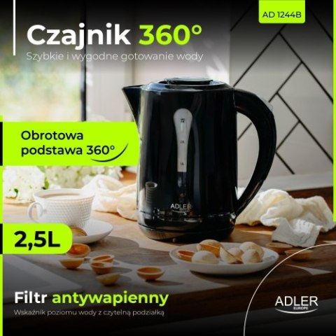 AD 1244 black Czajnik plastikowy 2,5 l