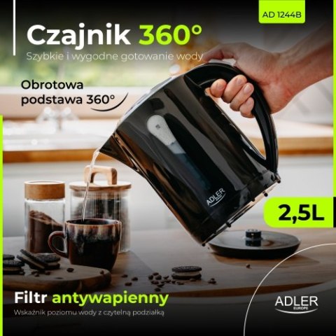 AD 1244 black Czajnik plastikowy 2,5 l
