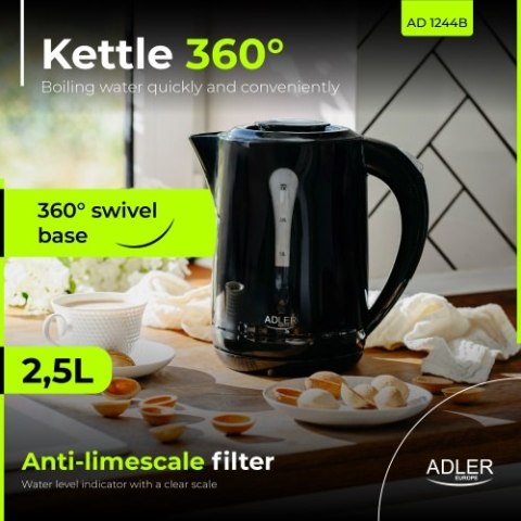 AD 1244 black Czajnik plastikowy 2,5 l