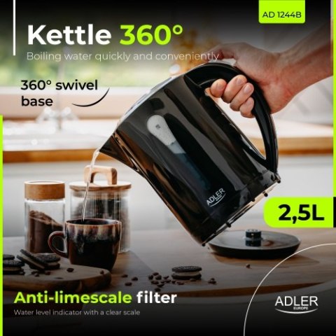 AD 1244 black Czajnik plastikowy 2,5 l