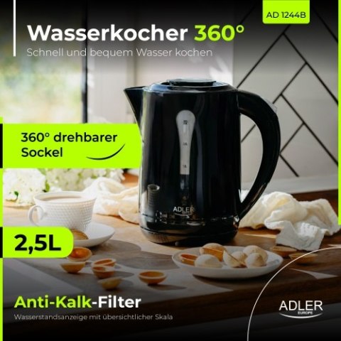 AD 1244 black Czajnik plastikowy 2,5 l
