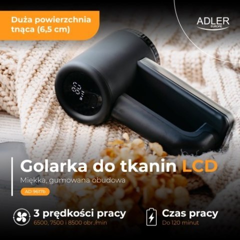 AD 9617 black Golarka do tkanin lcd