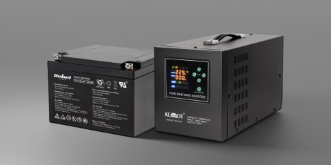 Zasilacz awaryjny KEMOT PROsinus-1500-LFP4 przetwornica z czystym przebiegiem sinusoidalnym i funkcją ładowania 12V 230V 1500V