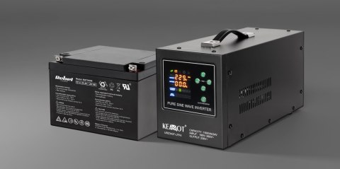 Zasilacz awaryjny KEMOT PROsinus-1500/24-LFP4 przetwornica z czystym przebiegiem sinusoidalnym i funkcją ładowania 24V 230V 15
