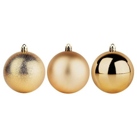 Bombki choinkowe nietłukące złote 8 cm 5 szt.