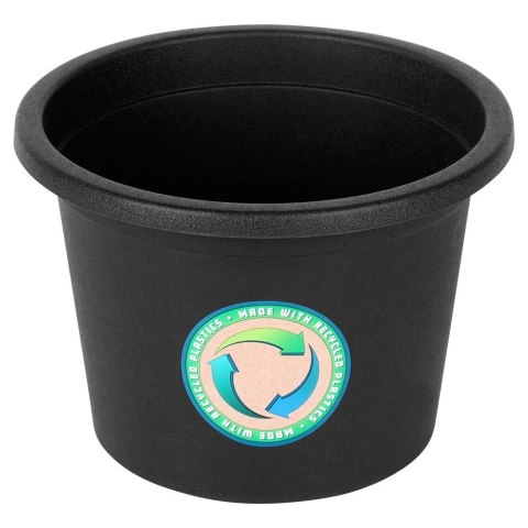 Doniczka ogrodowa plastikowa czarna okrągła 20 cm