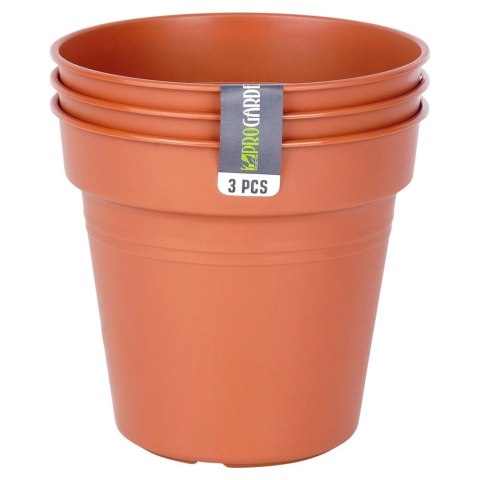 Doniczka ogrodowa plastikowa okrągła 13 cm 3 szt.