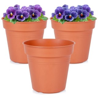 Doniczka ogrodowa plastikowa okrągła 15 cm 3 szt.
