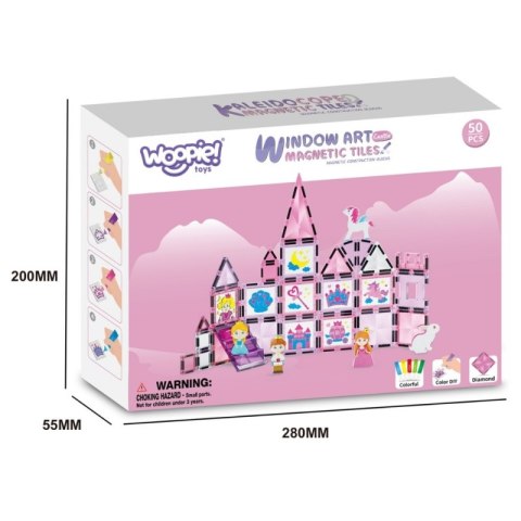 WOOPIE Klocki Magnetyczne Zestaw Zamek Księżniczki 50 el.