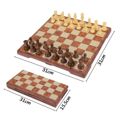 WOOPIE Szachy Warcaby Magnetyczne 2w1