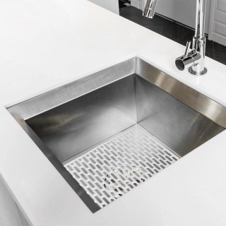 Mata do zlewu gumowa biała 33x28 cm