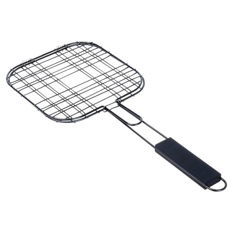Ruszt do grillowania burgerów metalowy czarny nieprzywierający 49x21,1 cm