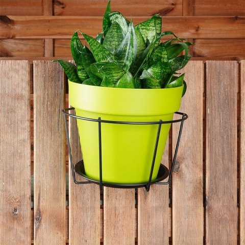 Uchwyt balkonowy na doniczkę metalowy czarny