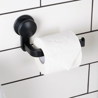 Uchwyt na papier toaletowy na przyssawkę czarny 16,5 cm