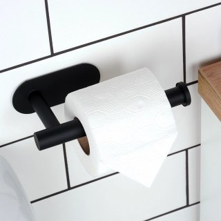 Uchwyt na papier toaletowy stalowy czarny