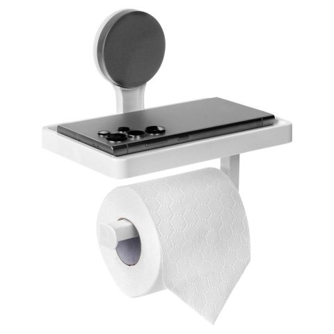 Uchwyt na papier toaletowy z półką na przyssawkę