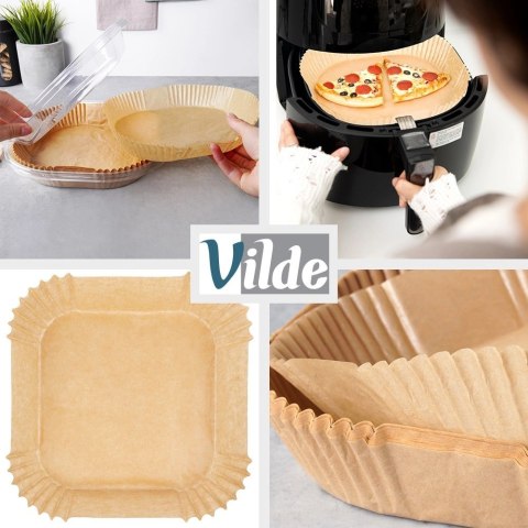 Wkład do frytkownicy Air Fryer beztłuszczowej papierowy kwadratowy 19x19 cm 100 szt.