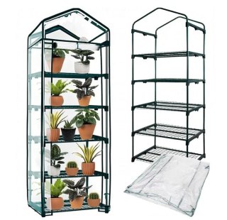 Szklarnia balkonowa ogrodowa foliowa mini 193x69x49CM 5 POZIOMÓW