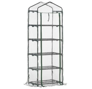 Szklarnia balkonowa ogrodowa foliowa mini 193x69x49CM 5 POZIOMÓW