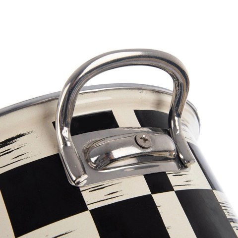 Garnek emaliowany SZACHOWNICA 18 cm, 1,5 l