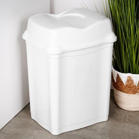 Kosz na śmieci plastikowy biały 28 l