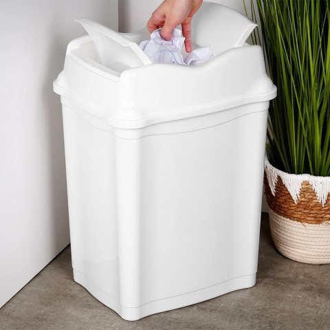 Kosz na śmieci plastikowy biały 28 l