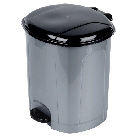 Kosz na śmieci z pedałem plastikowy szary 21 l