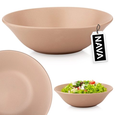 Miska sałatkowa ceramiczna beżowa SOHO 23,5 cm, 1,1 l