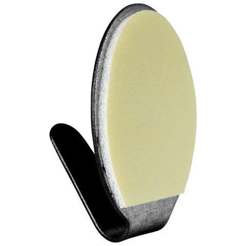 Wieszak samoprzylepny na ręcznik ścierkę / haczyk stalowy owal czarny 6 szt. 3x2 cm