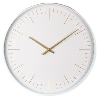 Zegar ścienny biały złoty 50 cm