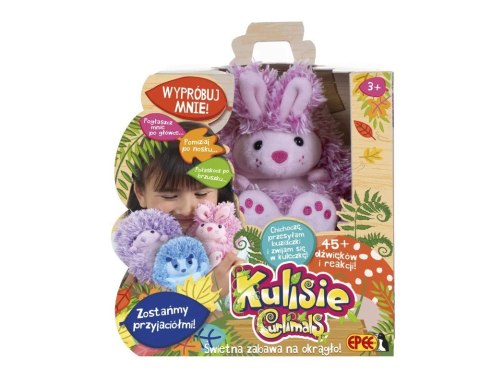 Maskotka interaktywna kulisie różowy królik